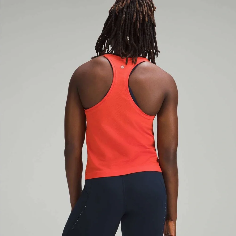 lululemon athletica Rust Cropped Swiftly 2.0 Tank Top Size 6‎ EUC